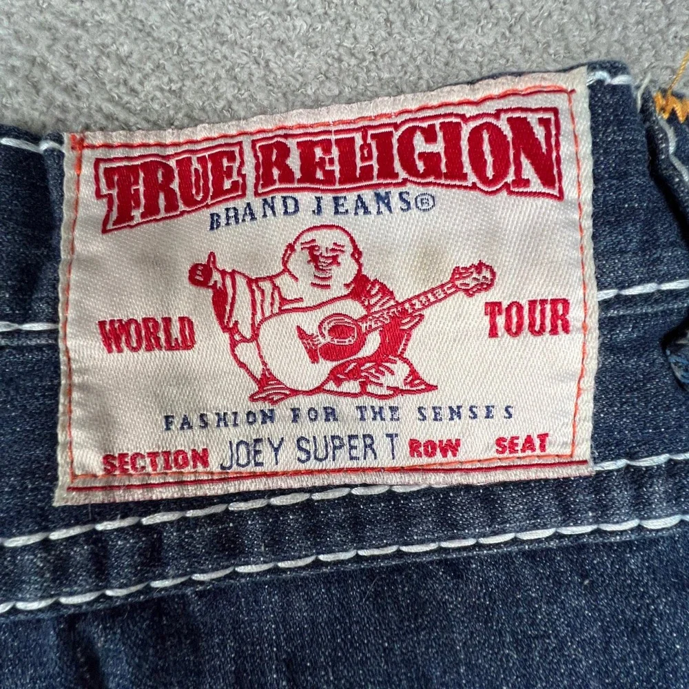 True Religion‎ Joey Super T Jeans Mens 40 Blue Contrast Stitch Made in USA Y2K